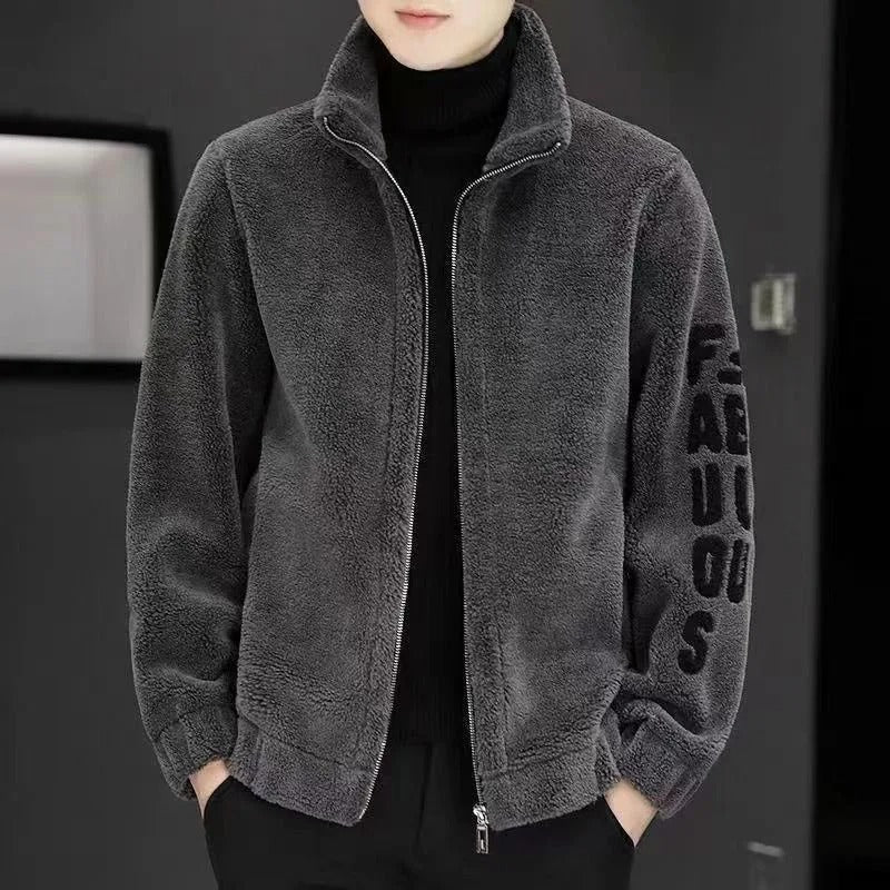Padded Fleece Vest with Stand-Up Collar - Arden-Grey (no pockets)-M-State of Style