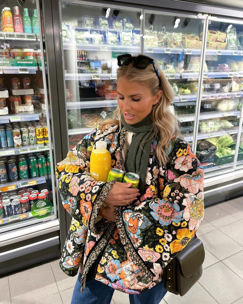 Padded Floral Jacket - Evelyn-S-State of Style