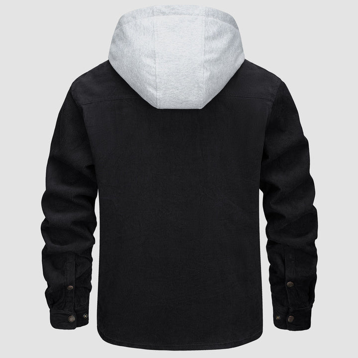 Padded Men's Jacket with Hood - Nordic-Donkergrijs-M-State of Style