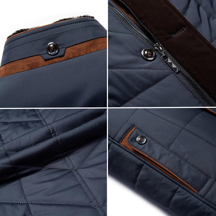 Padded Men's Winter Jacket with Premium Insulation Technology - Arctix Pro-Dark Blue-M-State of Style