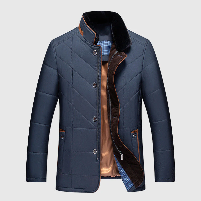 Padded Men's Winter Jacket with Premium Insulation Technology - Arctix Pro-Dark Blue-M-State of Style