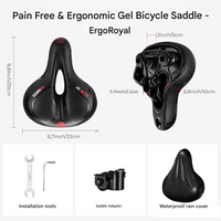 Pain-Free & Ergonomic Gel Bike Saddle - ErgoRoyal-Blue-State of Style
