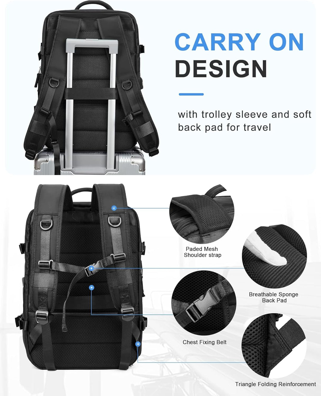Multi-Compartment Laptop Carry Bag with Adjustable Shoulder Strap