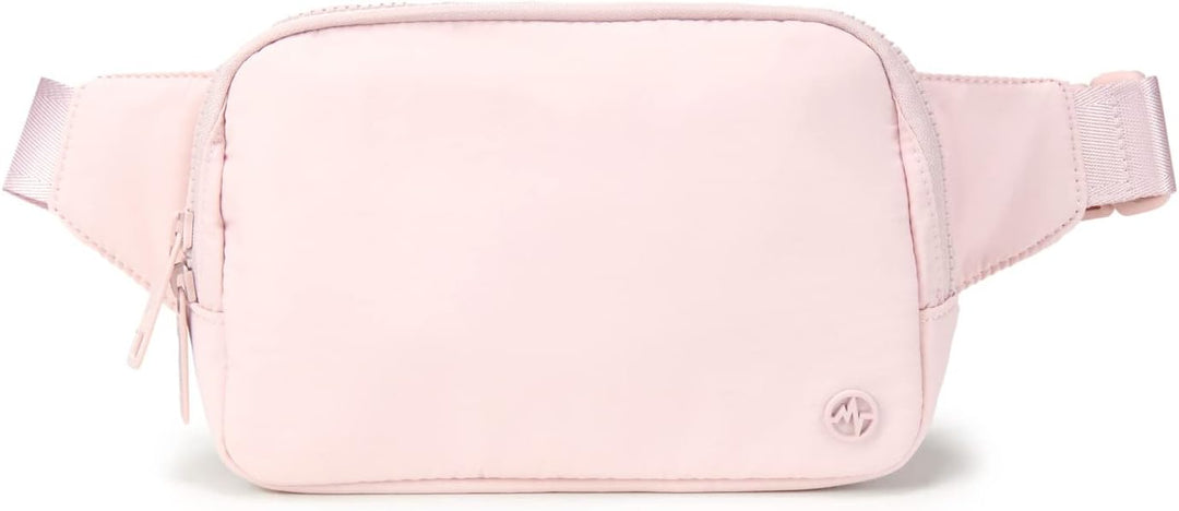 Large 2L Nylon Belt Bag with Adjustable Strap and Dual Compartments