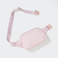 Large 2L Nylon Belt Bag with Adjustable Strap and Dual Compartments