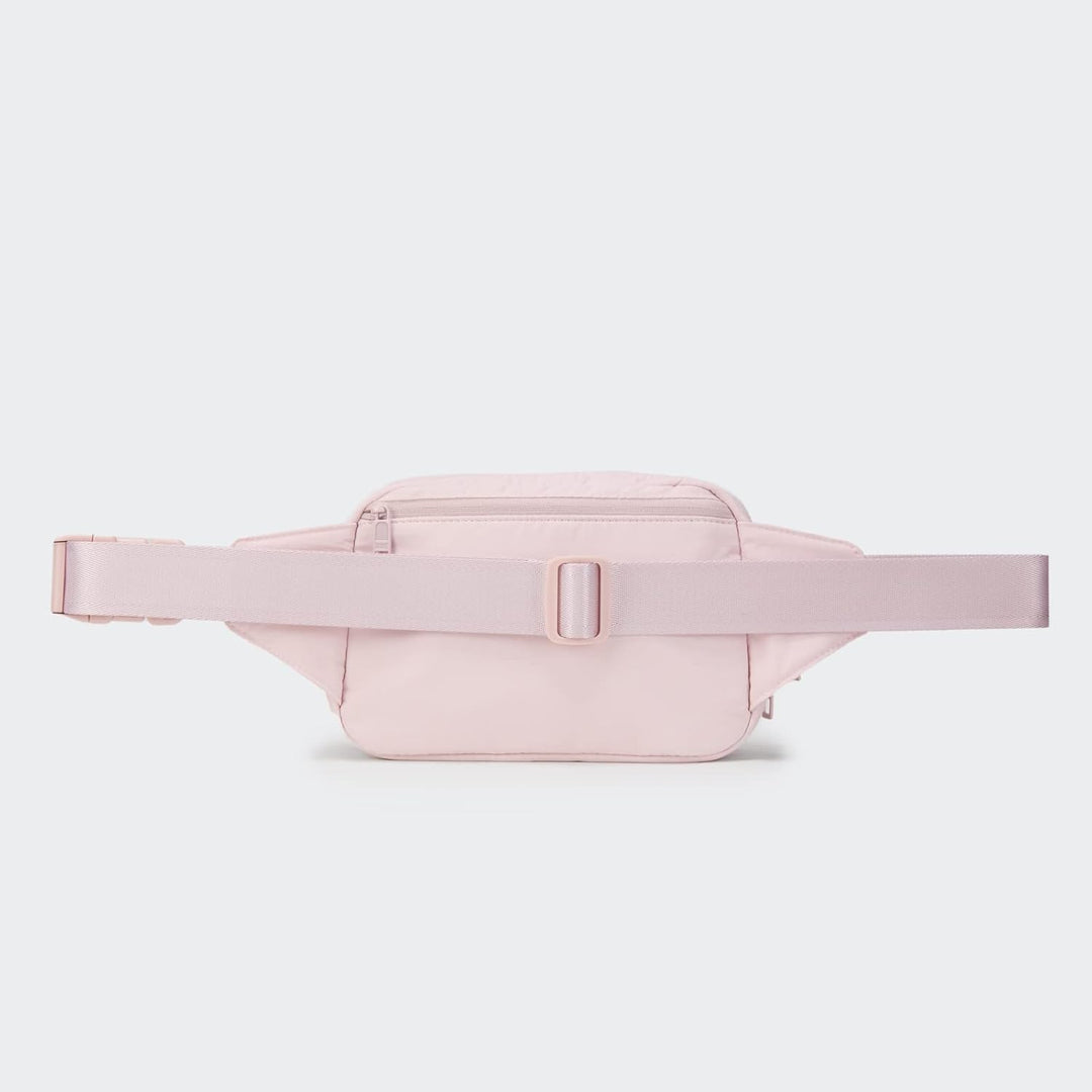 Large 2L Nylon Belt Bag with Adjustable Strap and Dual Compartments