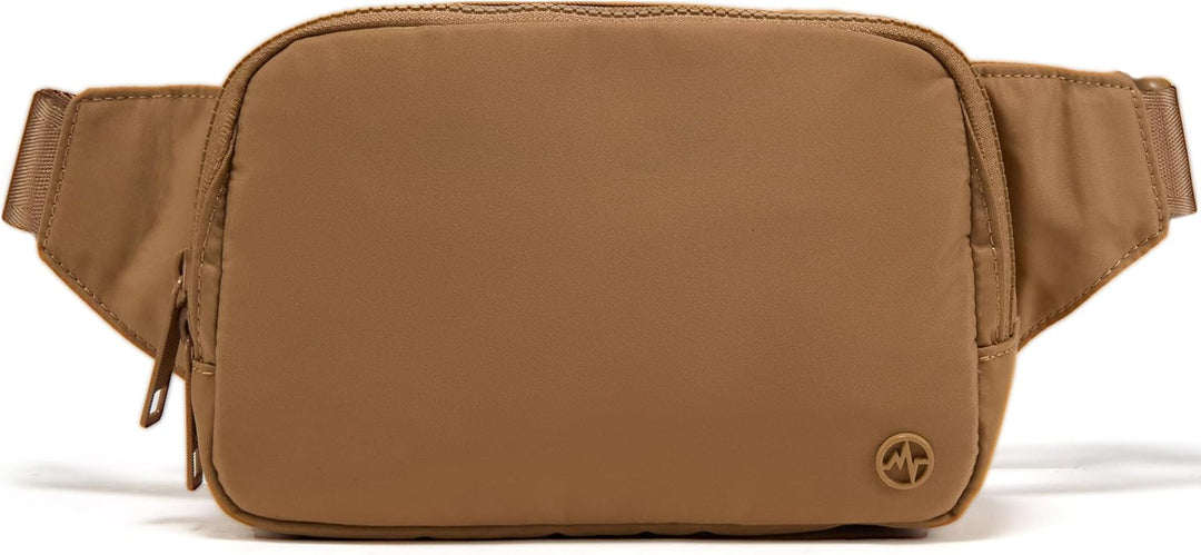 Large 2L Nylon Belt Bag with Adjustable Strap and Dual Compartments