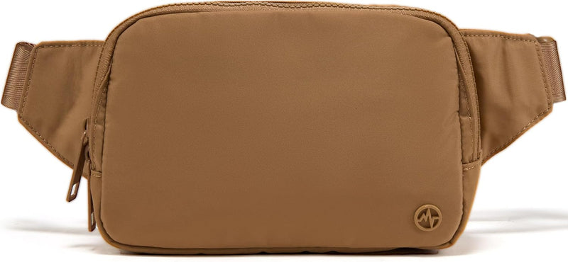 Large 2L Nylon Belt Bag with Adjustable Strap and Dual Compartments