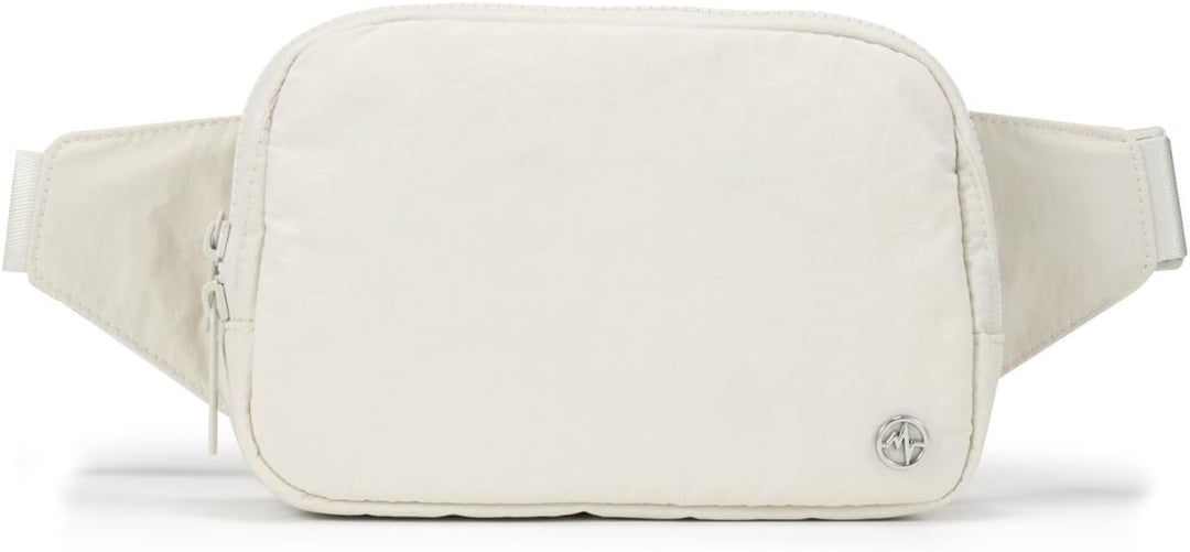 Large 2L Nylon Belt Bag with Adjustable Strap and Dual Compartments