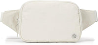 Large 2L Nylon Belt Bag with Adjustable Strap and Dual Compartments