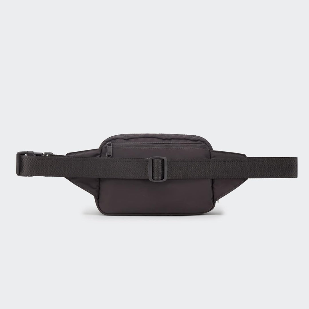 Large 2L Nylon Belt Bag with Adjustable Strap and Dual Compartments