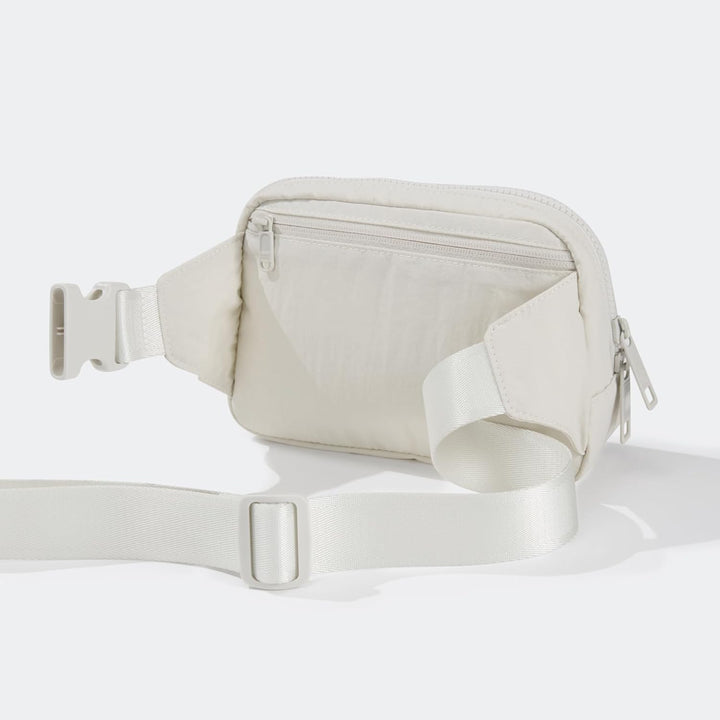 Large 2L Nylon Belt Bag with Adjustable Strap and Dual Compartments