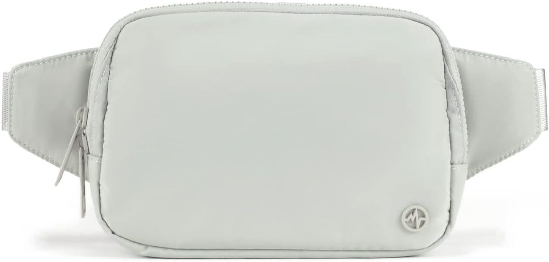 Large 2L Nylon Belt Bag with Adjustable Strap and Dual Compartments