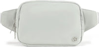 Large 2L Nylon Belt Bag with Adjustable Strap and Dual Compartments