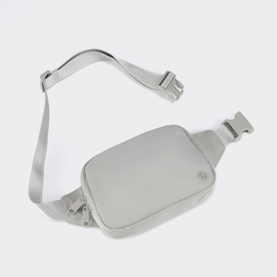 Large 2L Nylon Belt Bag with Adjustable Strap and Dual Compartments