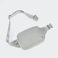 Large 2L Nylon Belt Bag with Adjustable Strap and Dual Compartments
