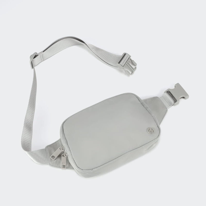 Large 2L Nylon Belt Bag with Adjustable Strap and Dual Compartments