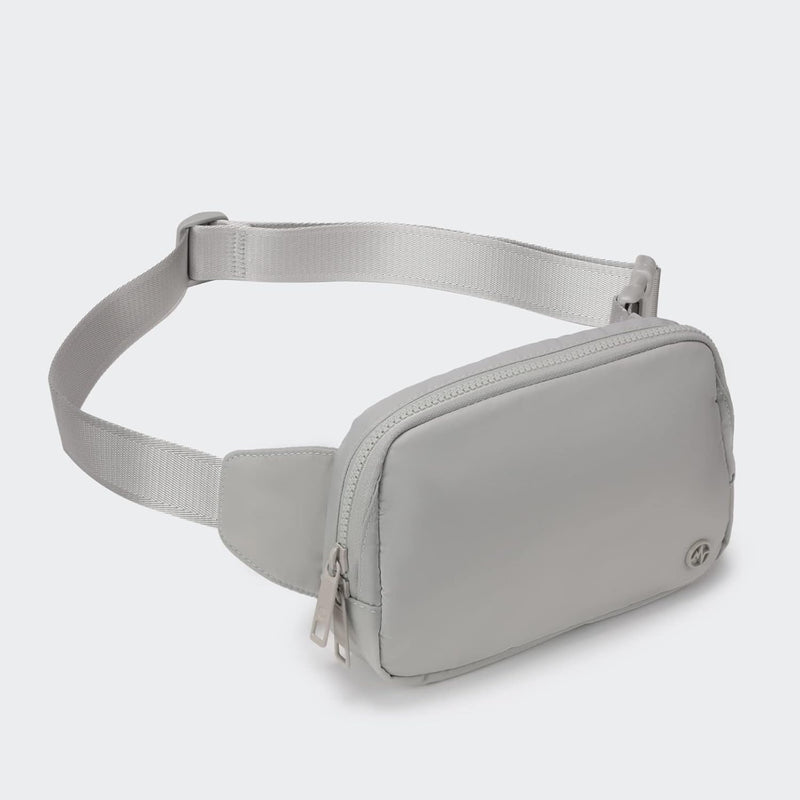 Large 2L Nylon Belt Bag with Adjustable Strap and Dual Compartments