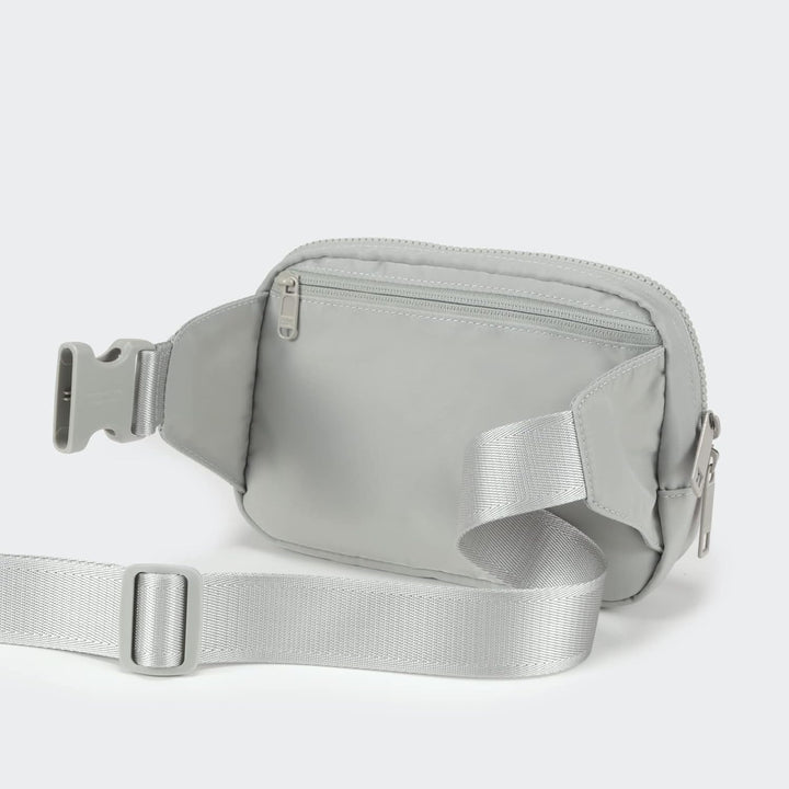 Large 2L Nylon Belt Bag with Adjustable Strap and Dual Compartments