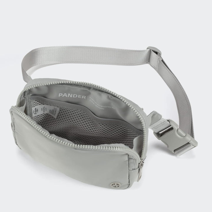 Large 2L Nylon Belt Bag with Adjustable Strap and Dual Compartments