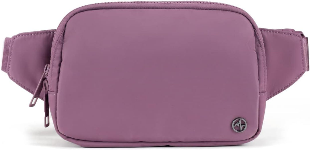 Large 2L Nylon Belt Bag with Adjustable Strap and Dual Compartments