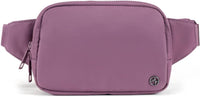 Large 2L Nylon Belt Bag with Adjustable Strap and Dual Compartments