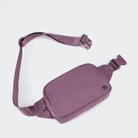 Large 2L Nylon Belt Bag with Adjustable Strap and Dual Compartments