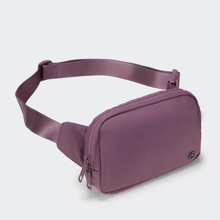 Large 2L Nylon Belt Bag with Adjustable Strap and Dual Compartments