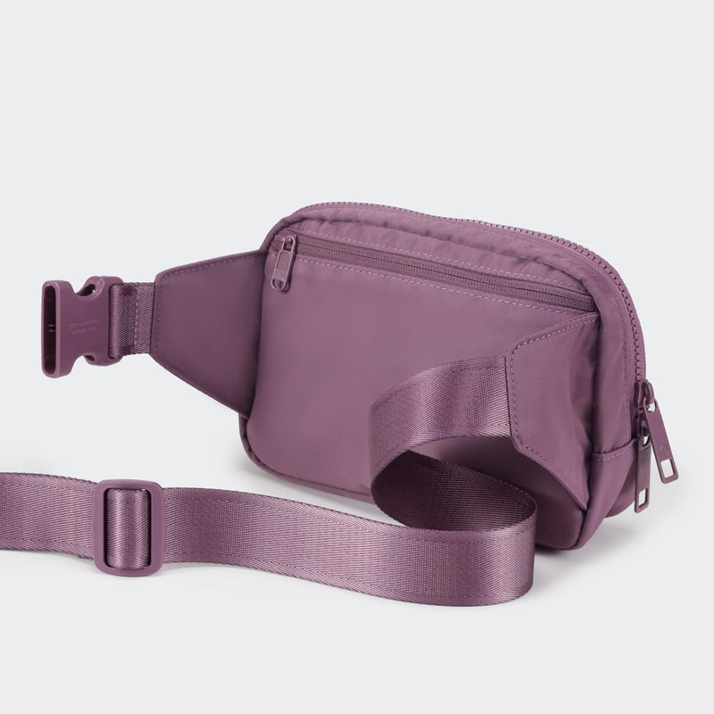 Large 2L Nylon Belt Bag with Adjustable Strap and Dual Compartments