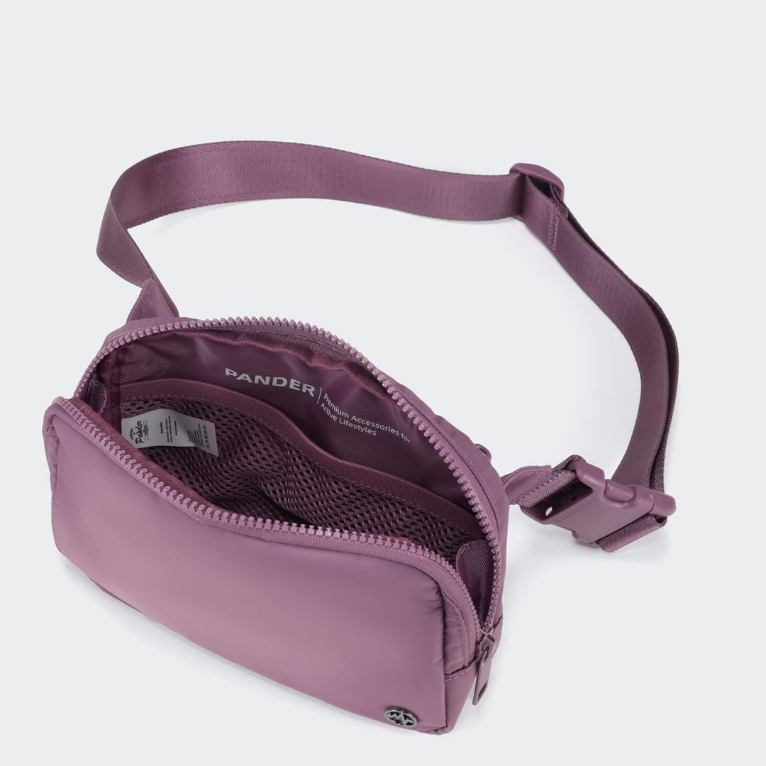 Large 2L Nylon Belt Bag with Adjustable Strap and Dual Compartments