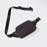 Large 2L Nylon Belt Bag with Adjustable Strap and Dual Compartments