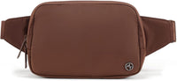 Large 2L Nylon Belt Bag with Adjustable Strap and Dual Compartments
