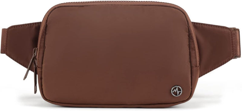 Large 2L Nylon Belt Bag with Adjustable Strap and Dual Compartments