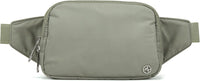 Large 2L Nylon Belt Bag with Adjustable Strap and Dual Compartments