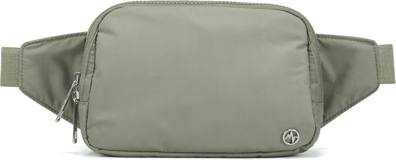 Large 2L Nylon Belt Bag with Adjustable Strap and Dual Compartments