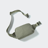 Large 2L Nylon Belt Bag with Adjustable Strap and Dual Compartments