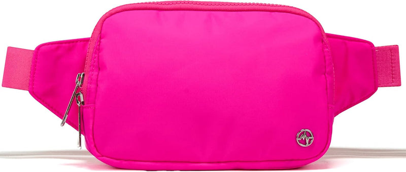 Large 2L Nylon Belt Bag with Adjustable Strap and Dual Compartments