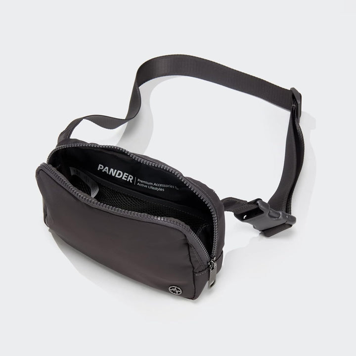 Large 2L Nylon Belt Bag with Adjustable Strap and Dual Compartments