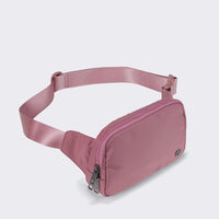 Large 2L Nylon Belt Bag with Adjustable Strap and Dual Compartments