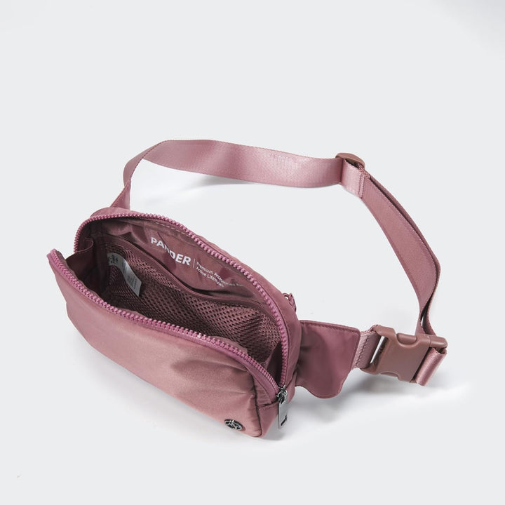 Large 2L Nylon Belt Bag with Adjustable Strap and Dual Compartments