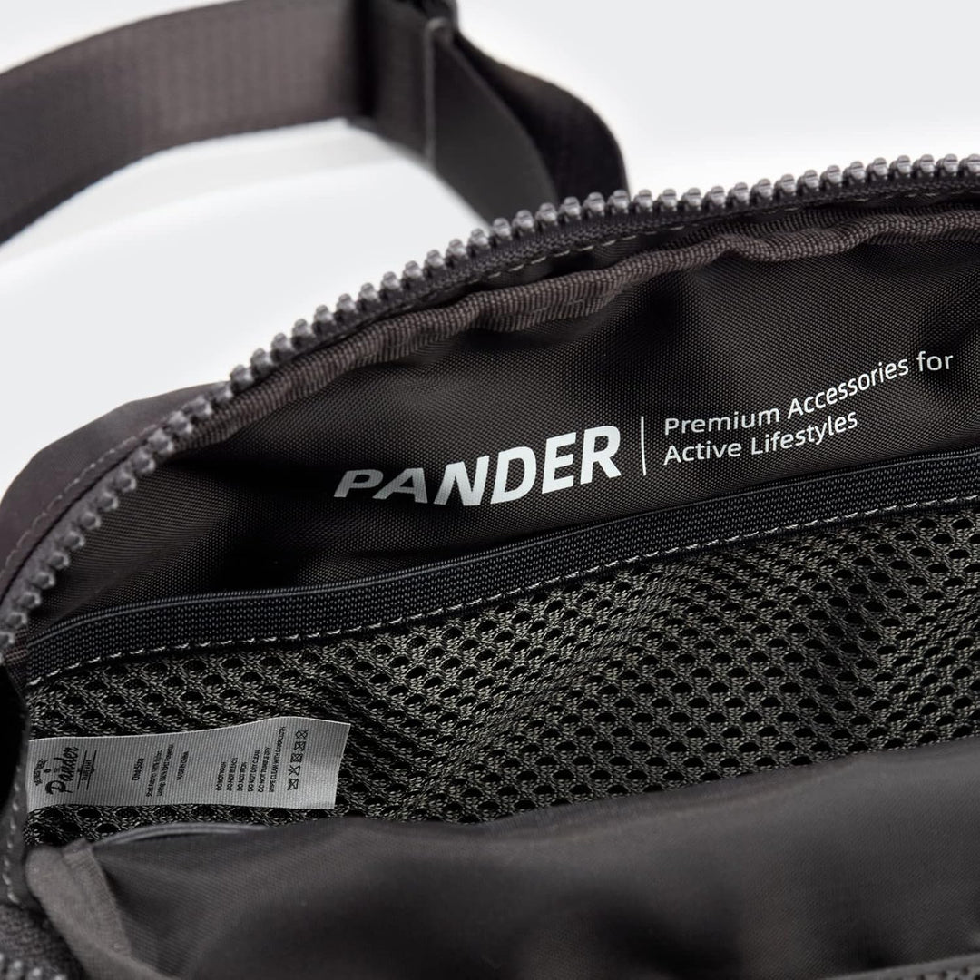 Large 2L Nylon Belt Bag with Adjustable Strap and Dual Compartments