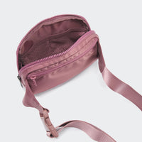 Large 2L Nylon Belt Bag with Adjustable Strap and Dual Compartments