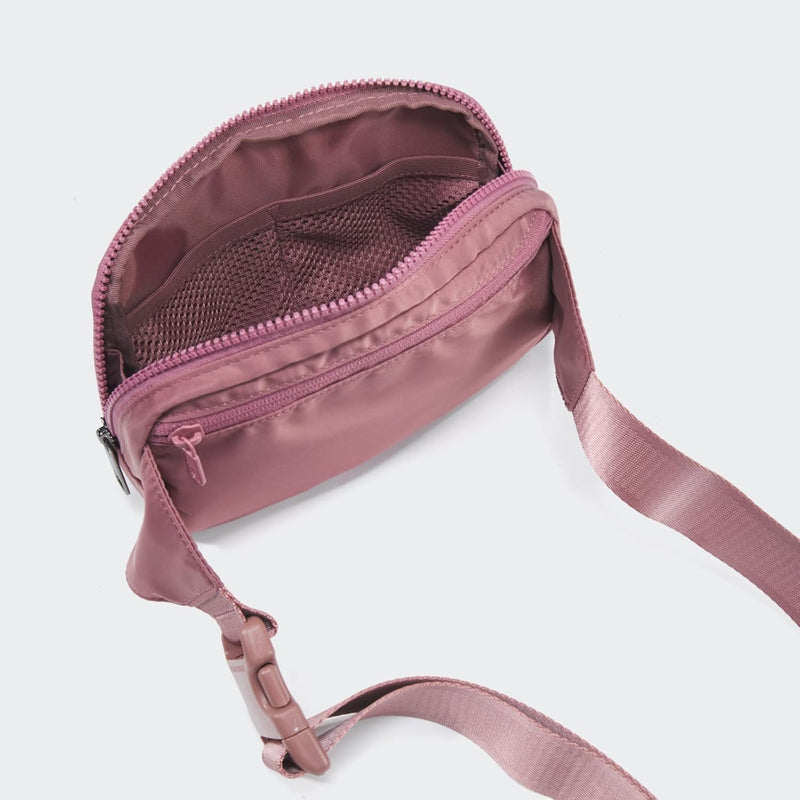 Large 2L Nylon Belt Bag with Adjustable Strap and Dual Compartments