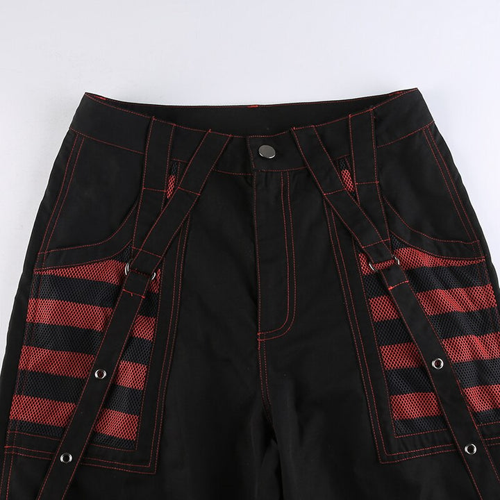 Pants for Women | Stylish, Comfortable & Versatile-Red/Black-S-State of Style