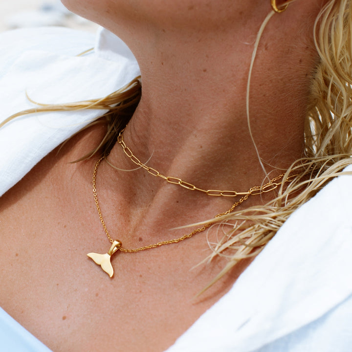 Paperclip Choker Necklace - Lina-Gold-State of Style