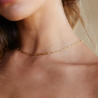 Paperclip Choker Necklace - Lina-Gold-State of Style