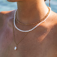 Paperclip Choker Necklace - Lina-Gold-State of Style