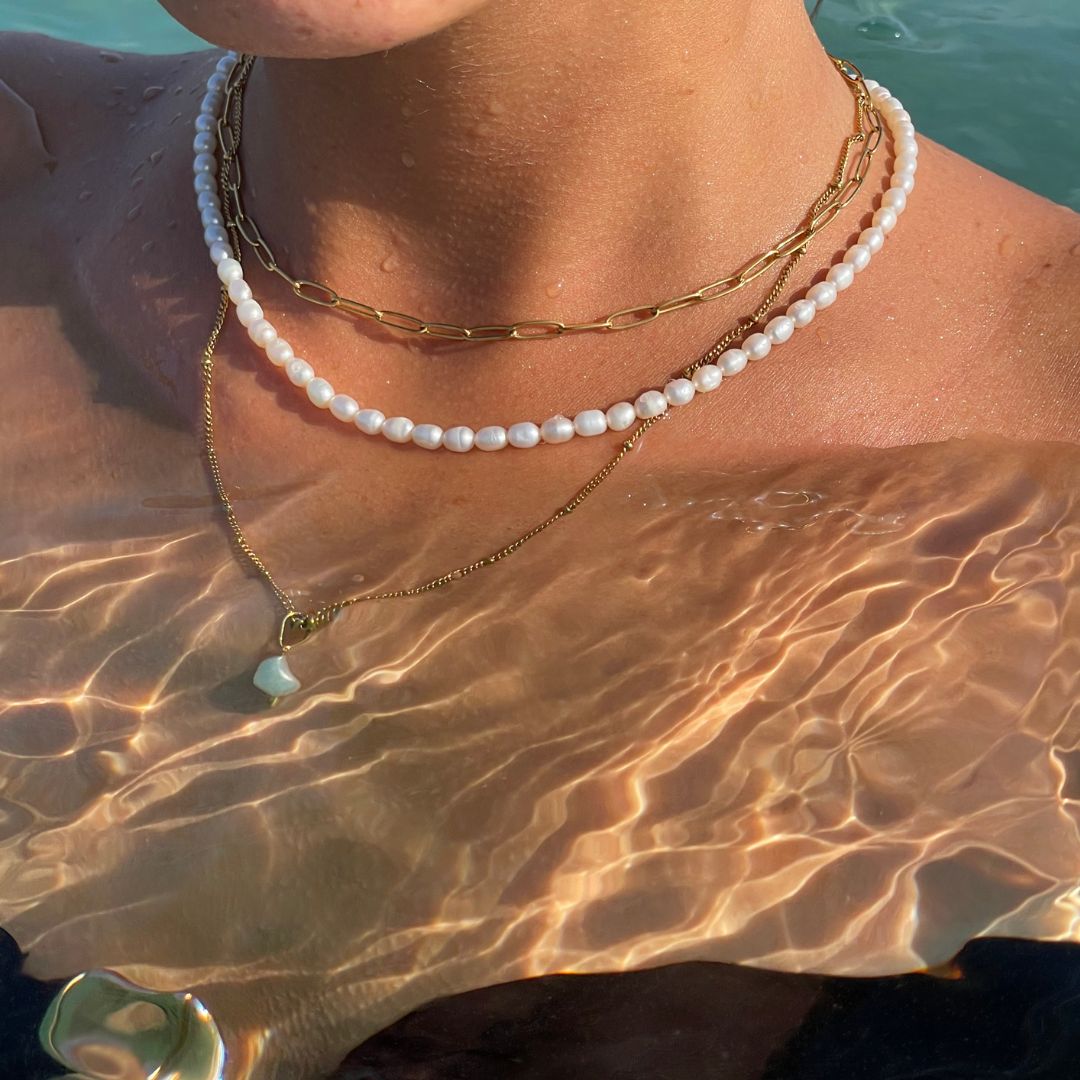 Paperclip Choker Necklace - Lina-Gold-State of Style