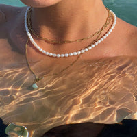 Paperclip Choker Necklace - Lina-Gold-State of Style