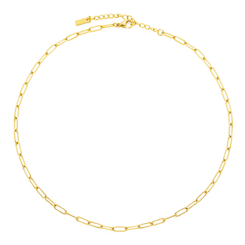 Paperclip Choker Necklace - Lina-Gold-State of Style